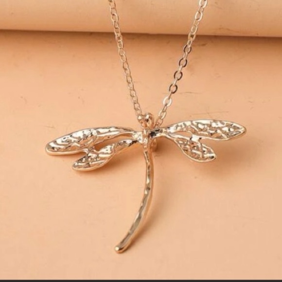 Moda Clothing Jewelry - Gold Dragonfly Necklace- NWT